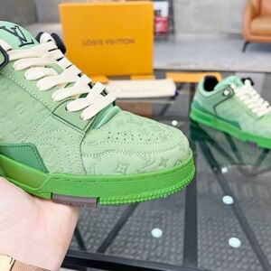 Louis Vuitton Light Green Monogram Sneakers